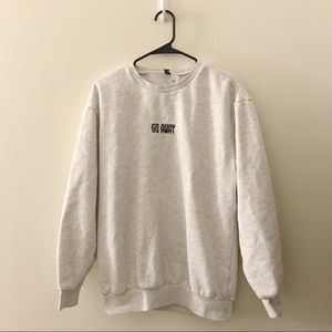 oversized go away sweatshirt